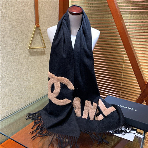 High Quality Luxury Chanel Cashmere Scarf Scarves – Style 25061