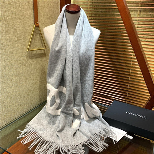 High Quality Luxury Chanel Cashmere Scarf Scarves – Style 25063