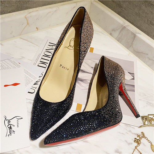 High Quality Luxury Christian Louboutin Diamond High Heels – Style 06228