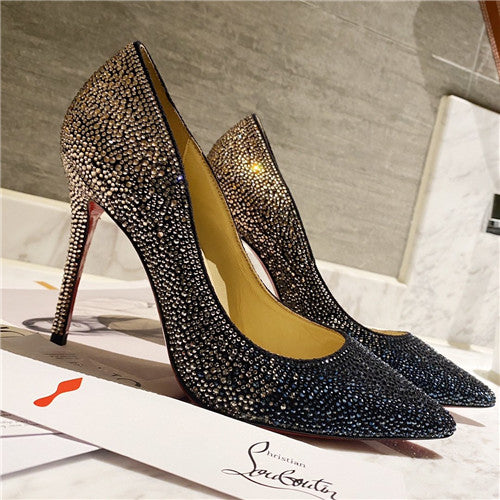 High Quality Luxury Christian Louboutin Diamond High Heels – Style 06228 alternate view