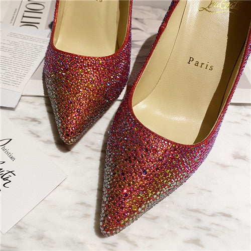 High Quality Luxury Christian Louboutin Diamond High Heels – Style 75156 product detail