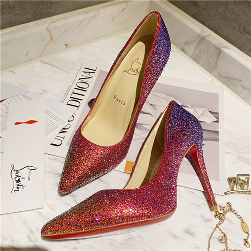 High Quality Luxury Christian Louboutin Diamond High Heels – Style 75156