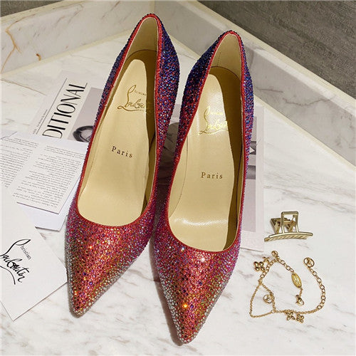 High Quality Luxury Christian Louboutin Diamond High Heels – Style 75156 product detail
