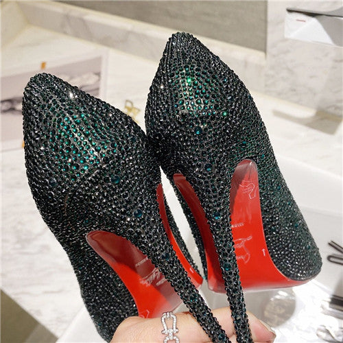 High Quality Luxury Christian Louboutin Diamond High Heels – Style 76852 product detail