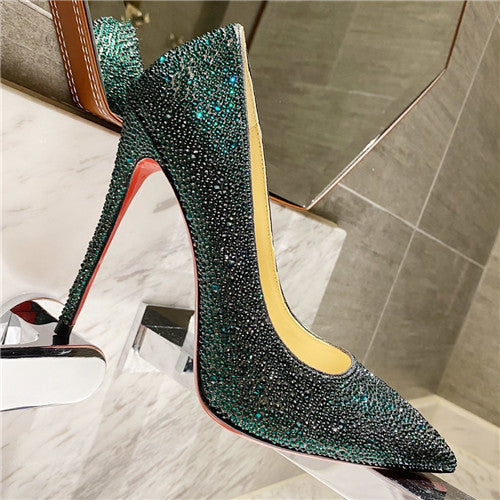 High Quality Luxury Christian Louboutin Diamond High Heels – Style 76852 product detail