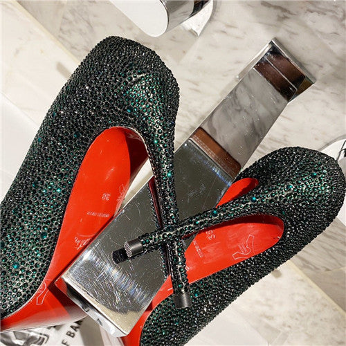 High Quality Luxury Christian Louboutin Diamond High Heels – Style 76852 product detail