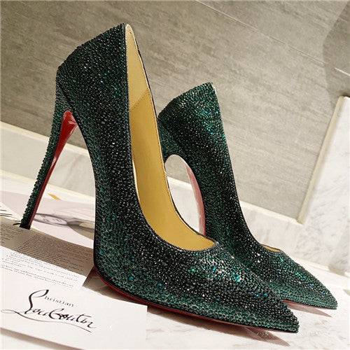 High Quality Luxury Christian Louboutin Diamond High Heels – Style 76852 alternate view