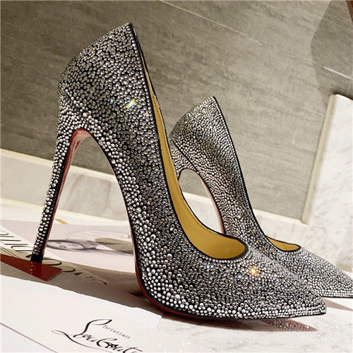 High Quality Luxury Christian Louboutin Diamond High Heels – Style 78548 alternate view