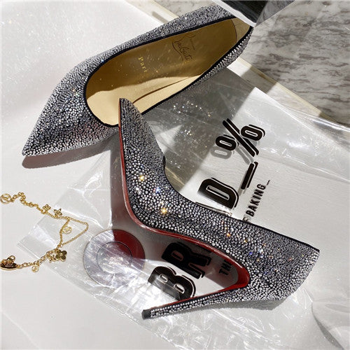 High Quality Luxury Christian Louboutin Diamond High Heels – Style 78548 product detail