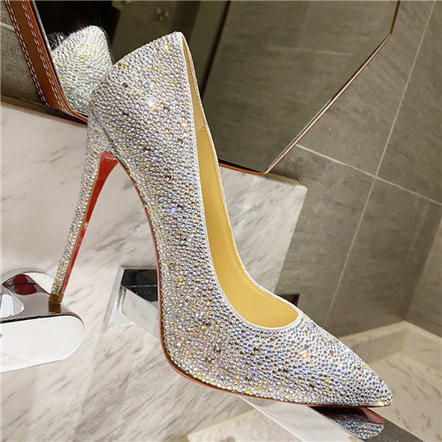 High Quality Luxury Christian Louboutin Diamond High Heels product detail