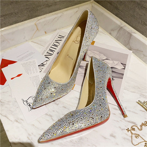 High Quality Luxury Christian Louboutin Diamond High Heels