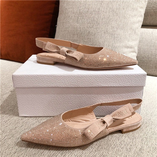 High Quality Luxury Dior Jadior Slingback Flats