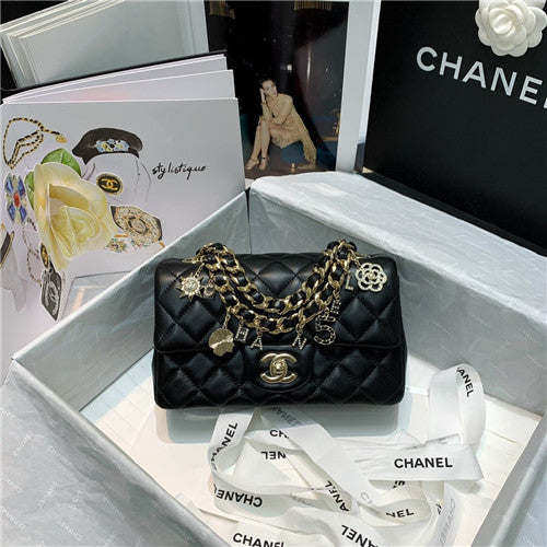 High Quality Luxury Chanel Mini CF Pendant Badge Flap Bag