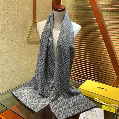 High Quality Luxury Fendi FF Cashmere Scarf Scarves – Style 25979