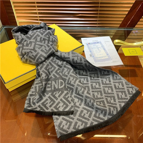 High Quality Luxury Fendi FF Cashmere Scarf Scarves – Style 25979 alternate view