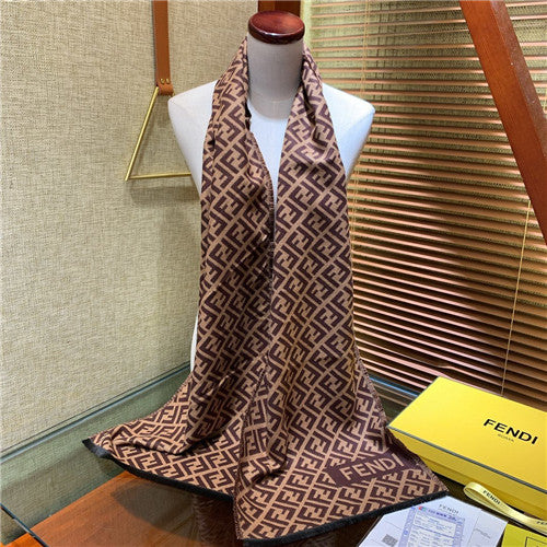 High Quality Luxury Fendi FF Cashmere Scarf Scarves – Style 25977