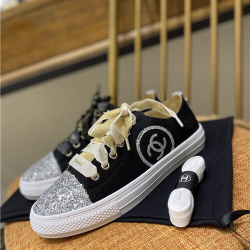 High Quality Luxury Chanel Canvas Sneakers Womens alternate view
