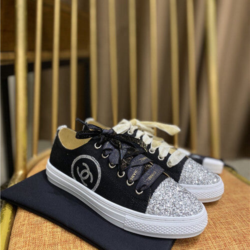 High Quality Luxury Chanel Canvas Sneakers Womens
