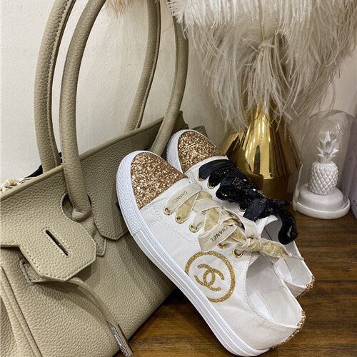 High Quality Luxury Chanel Canvas Sneakers Womens – Style 31142 product detail