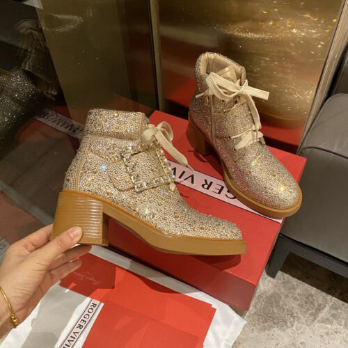 High Quality Luxury Roger Vivier Ankle Boots Women – Style 25396