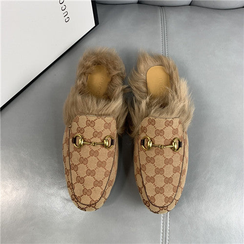 High Quality Luxury Gucci Mens Princetown GG Wool Slipper alternate view