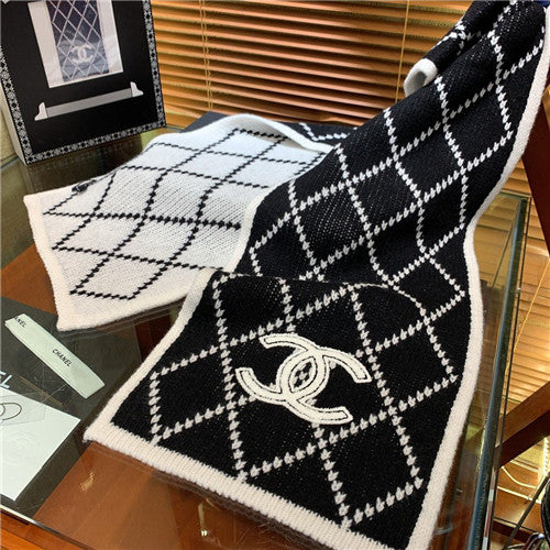 High Quality Luxury Chanel Cashmere Scarf Scarves – Style 25066 alternate view