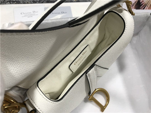 High Quality Luxury Dior Saddle Small Bag White product detail