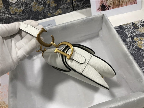 High Quality Luxury Dior Saddle Small Bag White product detail