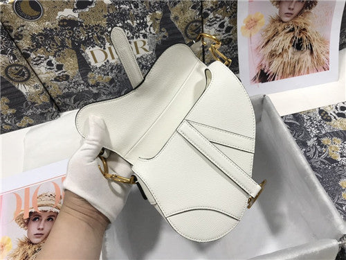 High Quality Luxury Dior Saddle Small Bag White product detail