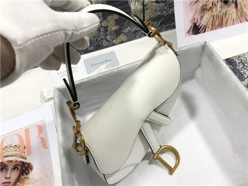High Quality Luxury Dior Saddle Small Bag White product detail