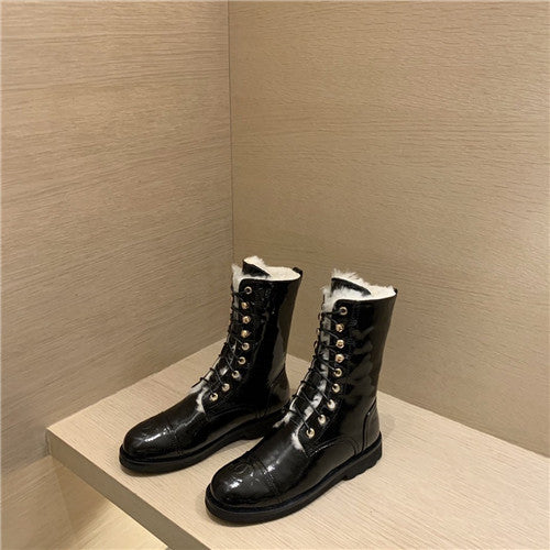 High Quality Luxury Chanel Wool Boots Womens