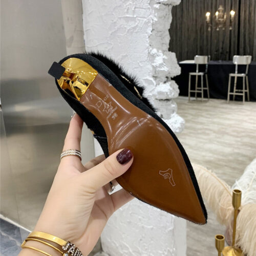 High Quality Luxury Dior Mink Fur Leather Ankle Boots product detail