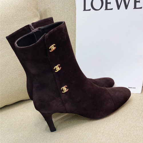 High Quality Luxury Chanel High-Heeled Pointed Boots – Style 35494 product detail