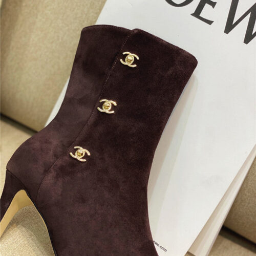 High Quality Luxury Chanel High-Heeled Pointed Boots – Style 35494 product detail