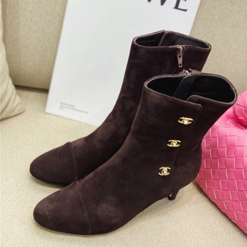 High Quality Luxury Chanel High-Heeled Pointed Boots – Style 35494 product detail
