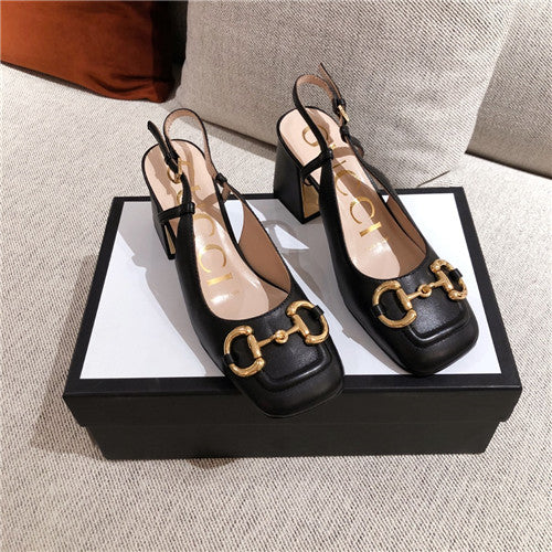 High Quality Luxury Gucci Horsebit Heel Shoes alternate view