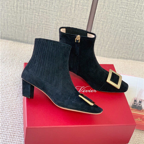 High Quality Luxury Roger Vivier Belle Vivier Suede Boots product detail