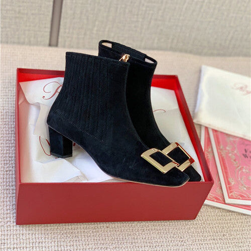 High Quality Luxury Roger Vivier Belle Vivier Suede Boots product detail