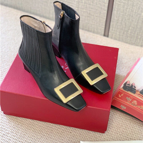 High Quality Luxury Roger Vivier Belle Vivier Suede Boots – Style 73972 alternate view