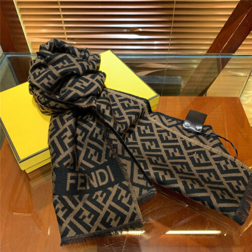 High Quality Luxury Fendi Wool FF Logo Scarf Shawl product detail