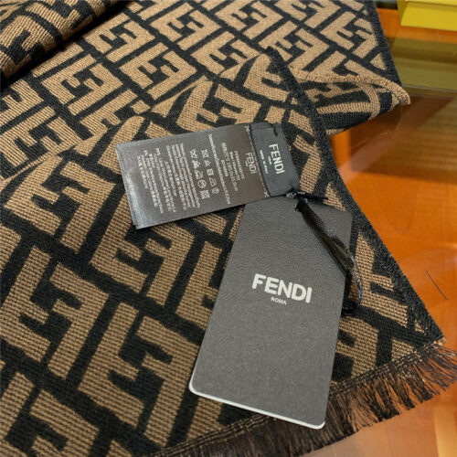 High Quality Luxury Fendi Wool FF Logo Scarf Shawl product detail