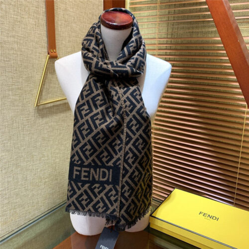 High Quality Luxury Fendi Wool FF Logo Scarf Shawl product detail