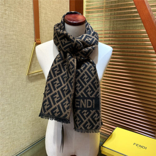 High Quality Luxury Fendi Wool FF Logo Scarf Shawl alternate view