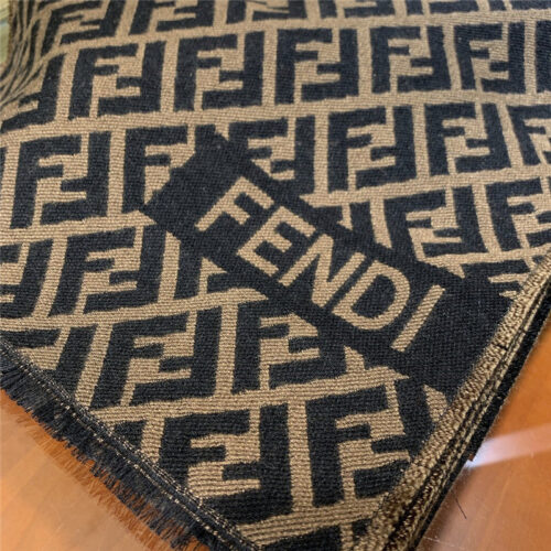 High Quality Luxury Fendi Wool FF Logo Scarf Shawl product detail