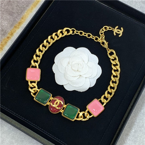 High Quality Luxury Chanel Glass Necklace