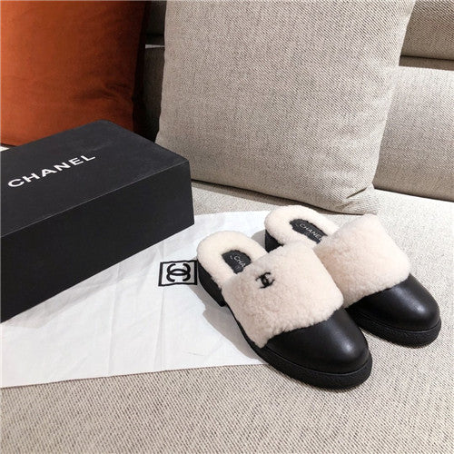 High Quality Luxury Chanel Wool Slippers