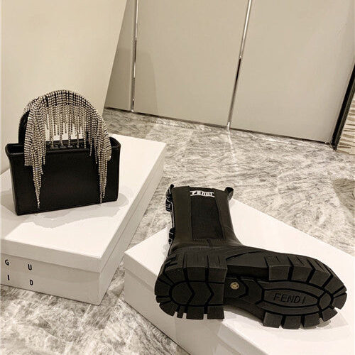 High Quality Luxury Fendi Ankle Boots Womens – Style 72915 product detail