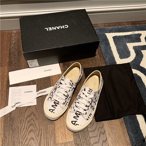 High Quality Luxury Chanel Graffiti Sneakers – Style 03526