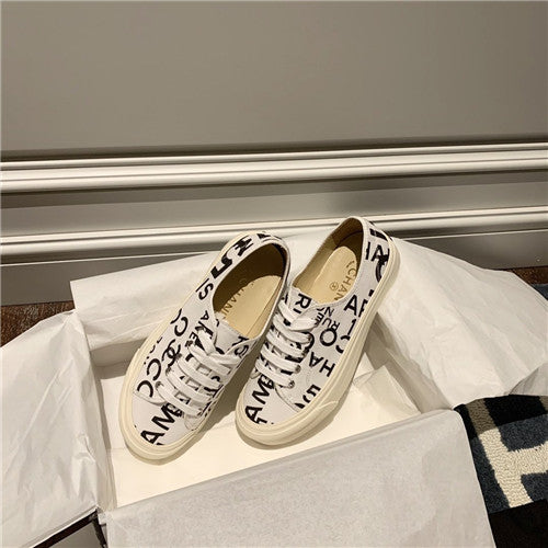 High Quality Luxury Chanel Graffiti Sneakers – Style 03526 alternate view