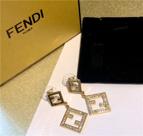 High Quality Luxury Fendi FF Earrings alternate view